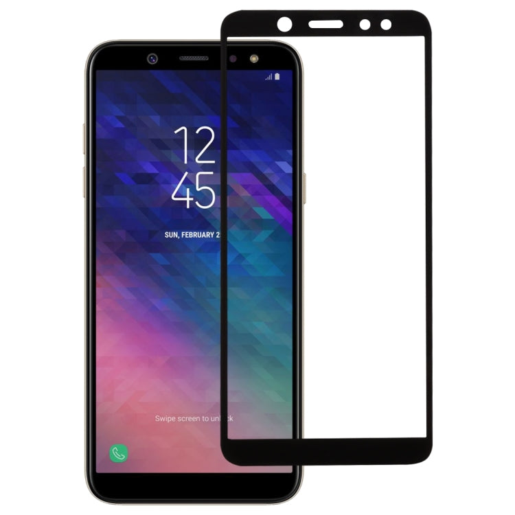 Full กาวเต็มฝาครอบปกป้องหน้าจอฟิล์มกระจกนิรภัยสำหรับ Galaxy A6 + (2018), For Galaxy A6+ (2018)