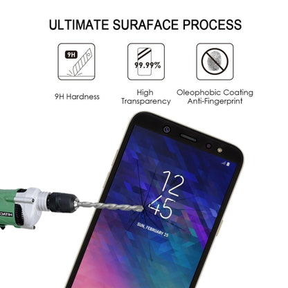 Full กาวเต็มฝาครอบปกป้องหน้าจอฟิล์มกระจกนิรภัยสำหรับ Galaxy A6 + (2018), For Galaxy A6+ (2018)
