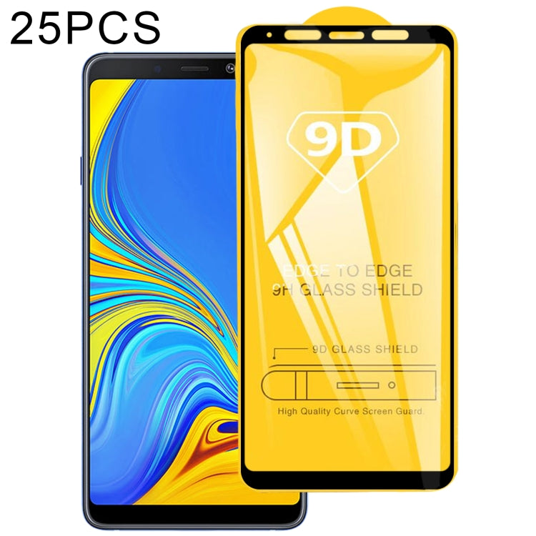 25 ชิ้นเต็มกาวเต็มฝาครอบป้องกันหน้าจอฟิล์มกระจกนิรภัยสำหรับ Galaxy A9 (2018), For Galaxy A9 (2018)