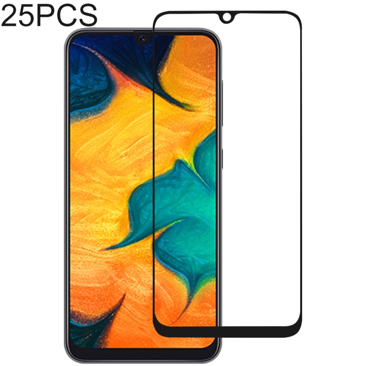 25 ชิ้นกาวเต็มคลุมทั้งหมดปกป้องหน้าจอฟิล์มกระจกนิรภัยสำหรับ Samsung Galaxy A30 / A50 / M30 / A40S / A30 JP, For A30 & A50 & M30 & A40S