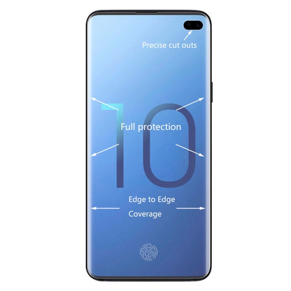 ENKAY Hatprince 3D แบบเต็มหน้าจอ PET Curved Hot Bending HD ฟิล์มกันรอยหน้าจอสำหรับ Galaxy S10+, Galaxy S10+