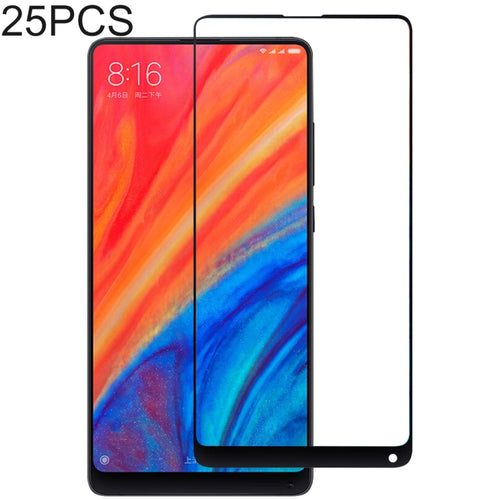 25 ชิ้นเต็มกาวเต็มฝาครอบป้องกันหน้าจอฟิล์มกระจกนิรภัยสำหรับ Xiaomi Mi มิกซ์ 2 และ 2 วินาที, For Xiaomi Mi Mix 2 & 2S
