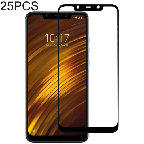 25 ชิ้นเต็มกาวเต็มฝาครอบป้องกันหน้าจอฟิล์มกระจกนิรภัยสำหรับ Xiaomi Pocophone F1, For Xiaomi Pocophone F1