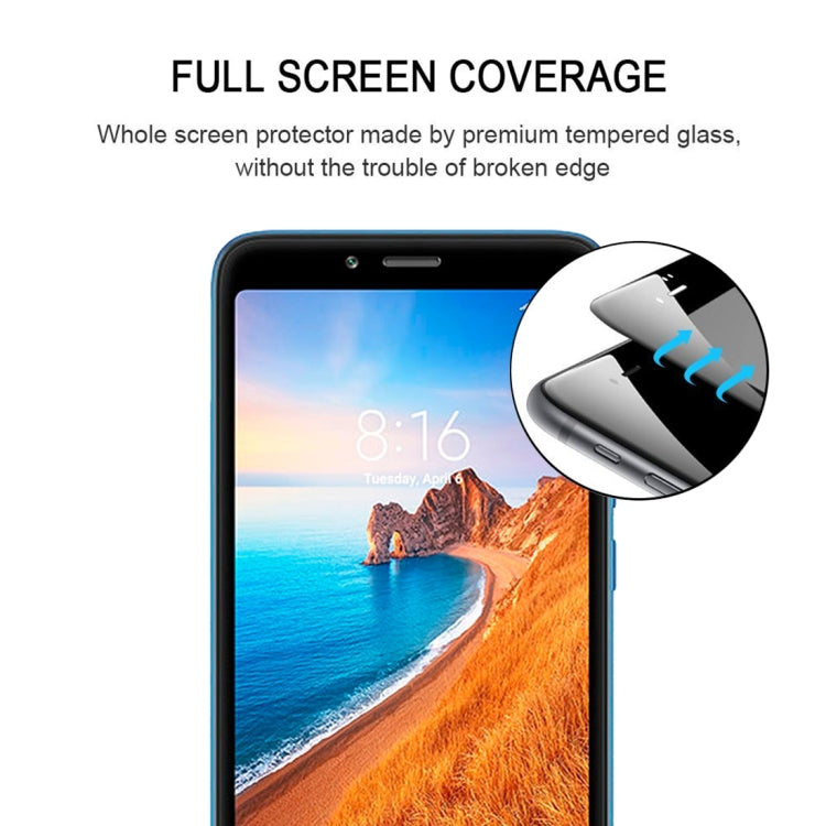 25 ชิ้นเต็มกาวเต็มฝาครอบป้องกันหน้าจอฟิล์มกระจกนิรภัยสำหรับ Xiaomi R Edmi 7A, For Xiaomi Redmi 7A