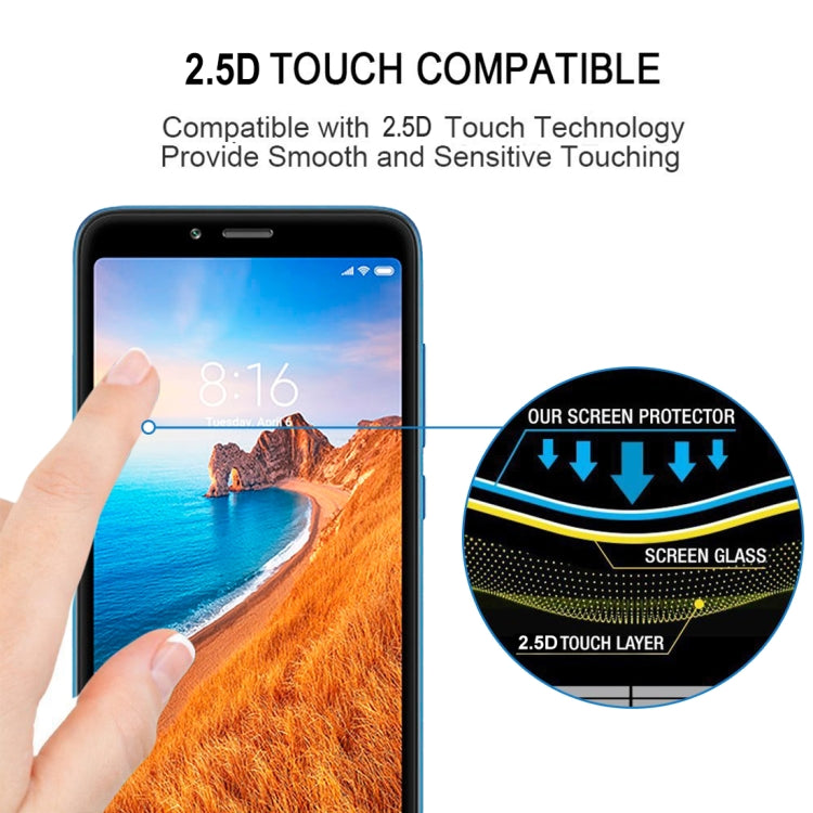 25 ชิ้นเต็มกาวเต็มฝาครอบป้องกันหน้าจอฟิล์มกระจกนิรภัยสำหรับ Xiaomi R Edmi 7A, For Xiaomi Redmi 7A