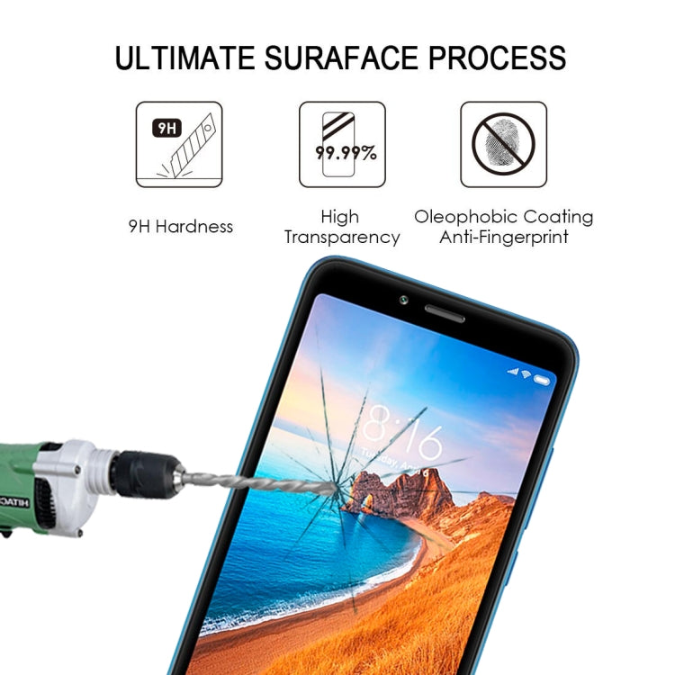 25 ชิ้นเต็มกาวเต็มฝาครอบป้องกันหน้าจอฟิล์มกระจกนิรภัยสำหรับ Xiaomi R Edmi 7A, For Xiaomi Redmi 7A
