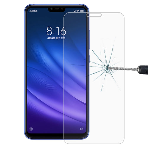 0.26mm 9H ความแข็งพื้นผิว 2.5D ฟิล์มกระจกนิรภัยแบบเต็มหน้าจอสำหรับ Xiaomi Mi 8 Lite, For Mi 8 Lite