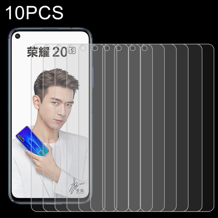 สำหรับ Huawei Honor 20s 10 ชิ้น 0.26mm 9H 2.5D ฟิล์มกระจกนิรภัย, For Huawei Honor 20s (10 PCS)