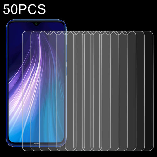 สำหรับ Xiaomi Redmi หมายเหตุ 8 2021 / Redmi หมายเหตุ 8 50 ชิ้น 0.26mm 9H 2.5D ฟิล์มกระจกนิรภัย, For Redmi Note 8 2021 / Redmi Note 8