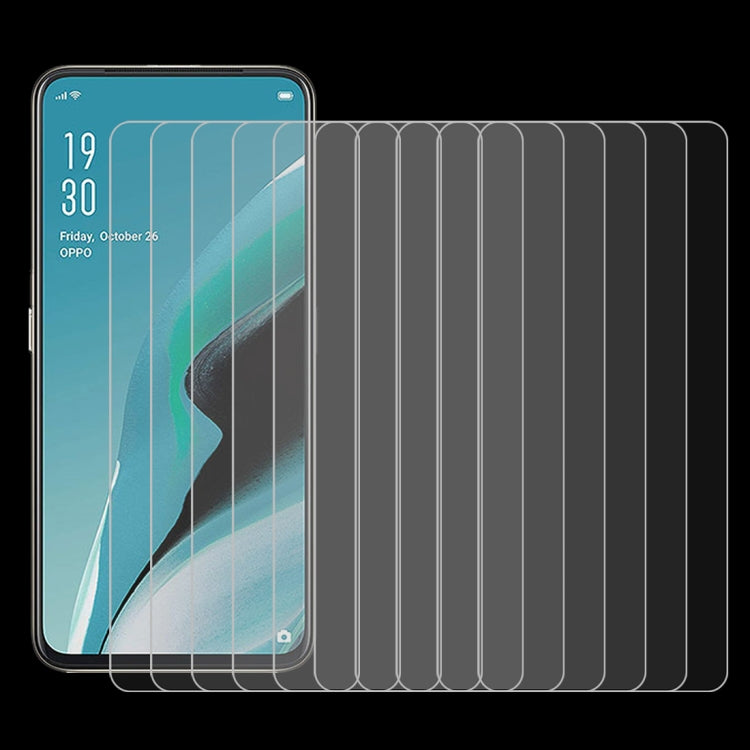 สำหรับ OPPO Reno 2F 10 ชิ้น 0.26mm 9H 2.5D ฟิล์มกระจกนิรภัย, For OPPO Reno 2F (10 PCS)