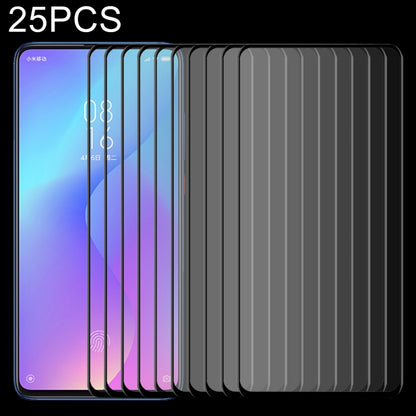 25 ชิ้น 9H 2.5D ฟิล์มกระจกนิรภัยแบบเต็มหน้าจอสำหรับ Xiaomi Redmi K20 / Redmi K20 Pro / K20 Pro พรีเมี่ยม, For Xiaomi Redmi K20 (25 PCS)