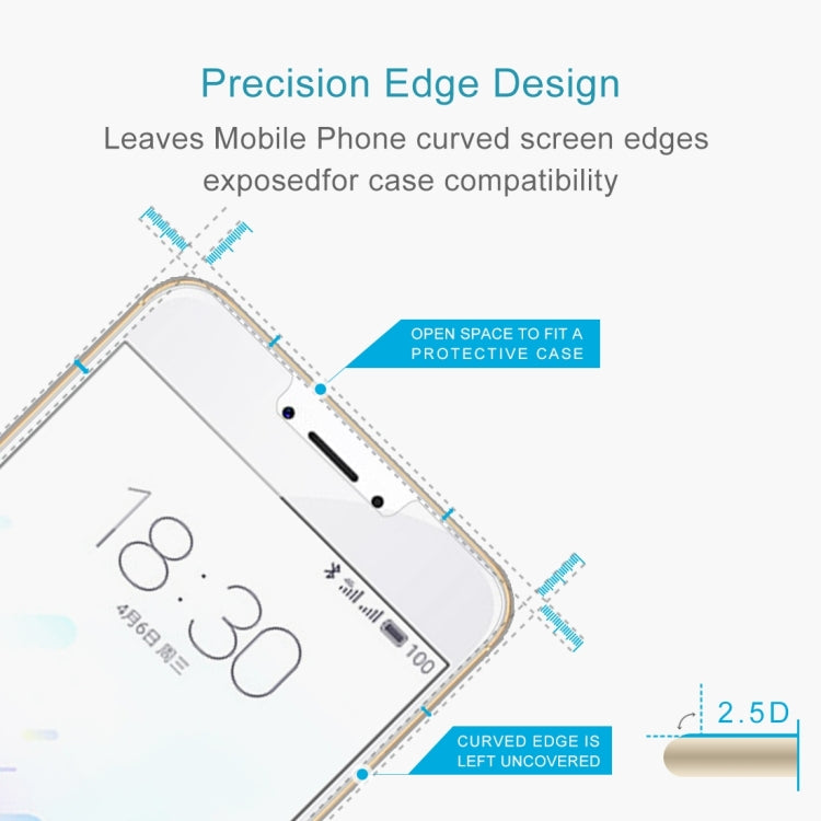 100 ชิ้นสำหรับ Meizu M3 หมายเหตุ / หมายเหตุ Meilan 3 0.26 มิลลิเมตร 9H ความแข็งพื้นผิว 2.5D ฟิล์มกระจกนิรภัยป้องกันการระเบิด, For M3 Note / Meilan Note 3