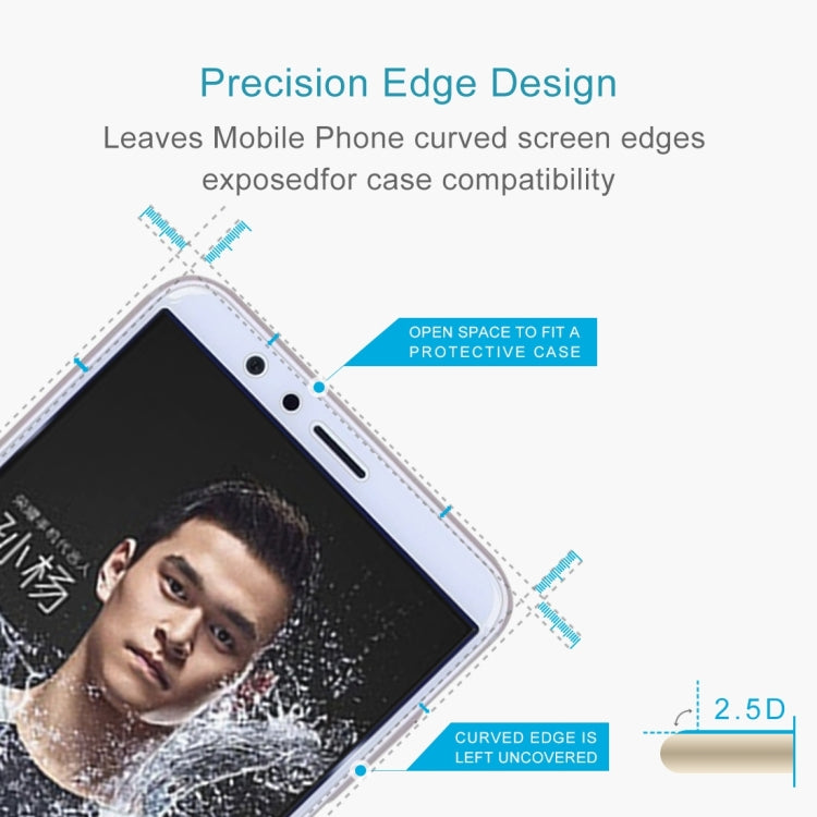 50 ชิ้นสำหรับ Huawei Honor Play 7X 0.26mm 9H ความแข็งพื้นผิว 2.5D ฟิล์มกระจกนิรภัยป้องกันการระเบิดไม่มีแพ็คเกจขายปลีก, For Honor Play 7X