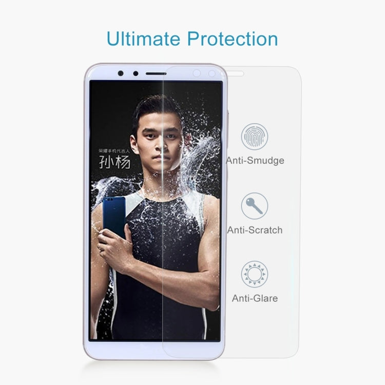 50 ชิ้นสำหรับ Huawei Honor Play 7X 0.26mm 9H ความแข็งพื้นผิว 2.5D ฟิล์มกระจกนิรภัยป้องกันการระเบิดไม่มีแพ็คเกจขายปลีก, For Honor Play 7X
