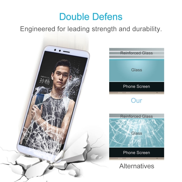 50 ชิ้นสำหรับ Huawei Honor Play 7X 0.26mm 9H ความแข็งพื้นผิว 2.5D ฟิล์มกระจกนิรภัยป้องกันการระเบิดไม่มีแพ็คเกจขายปลีก, For Honor Play 7X