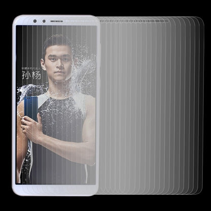 50 ชิ้นสำหรับ Huawei Honor Play 7X 0.26mm 9H ความแข็งพื้นผิว 2.5D ฟิล์มกระจกนิรภัยป้องกันการระเบิดไม่มีแพ็คเกจขายปลีก, For Honor Play 7X