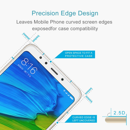 2 ชิ้นสำหรับ Xiaomi Redmi 5 0.26 มิลลิเมตร 9H ความแข็งพื้นผิว 2.5D ฟิล์มกระจกนิรภัยป้องกันการระเบิด, For Redmi 5