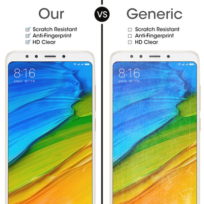 2 ชิ้นสำหรับ Xiaomi Redmi 5 0.26 มิลลิเมตร 9H ความแข็งพื้นผิว 2.5D ฟิล์มกระจกนิรภัยป้องกันการระเบิด, For Redmi 5