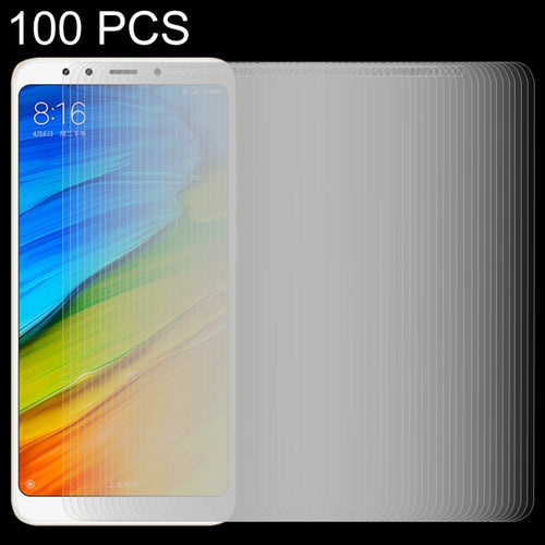 100 ชิ้นสำหรับ Xiaomi Redmi 5 0.26 มิลลิเมตร 9H ความแข็งพื้นผิว 2.5D ฟิล์มกระจกนิรภัยป้องกันการระเบิด, For Redmi 5
