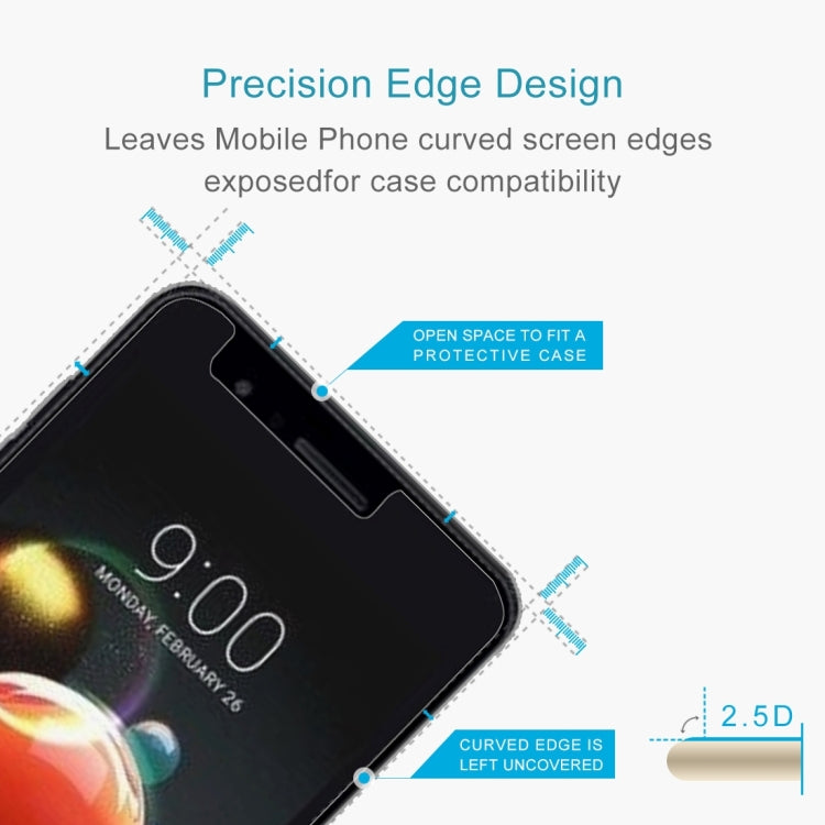 สำหรับ LG K8 (2018) 0.26mm 9H ความแข็งพื้นผิว 2.5D ฟิล์มกรองแสงนิรภัยป้องกันการระเบิด, For K8 (2018)