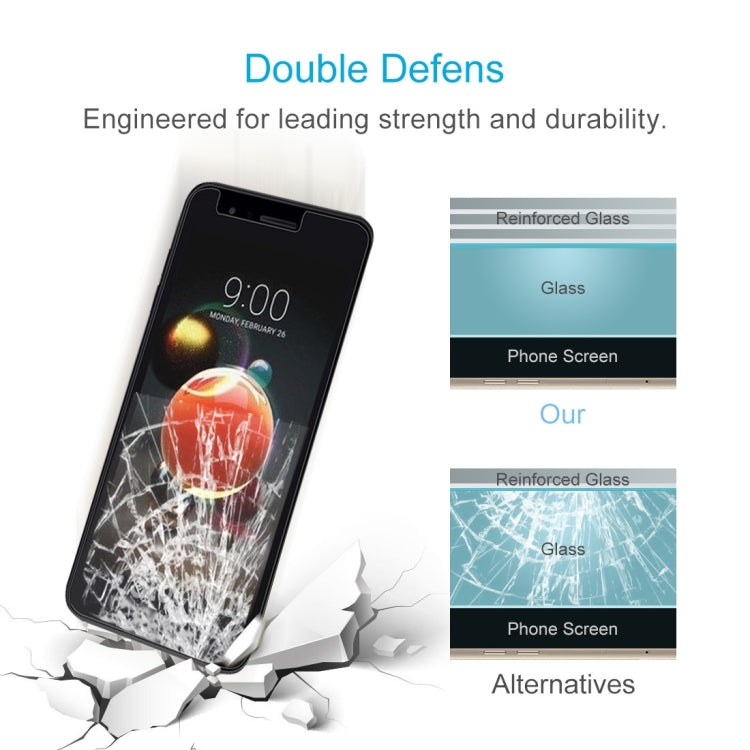 สำหรับ LG K8 (2018) 0.26mm 9H ความแข็งพื้นผิว 2.5D ฟิล์มกรองแสงนิรภัยป้องกันการระเบิด, For K8 (2018)