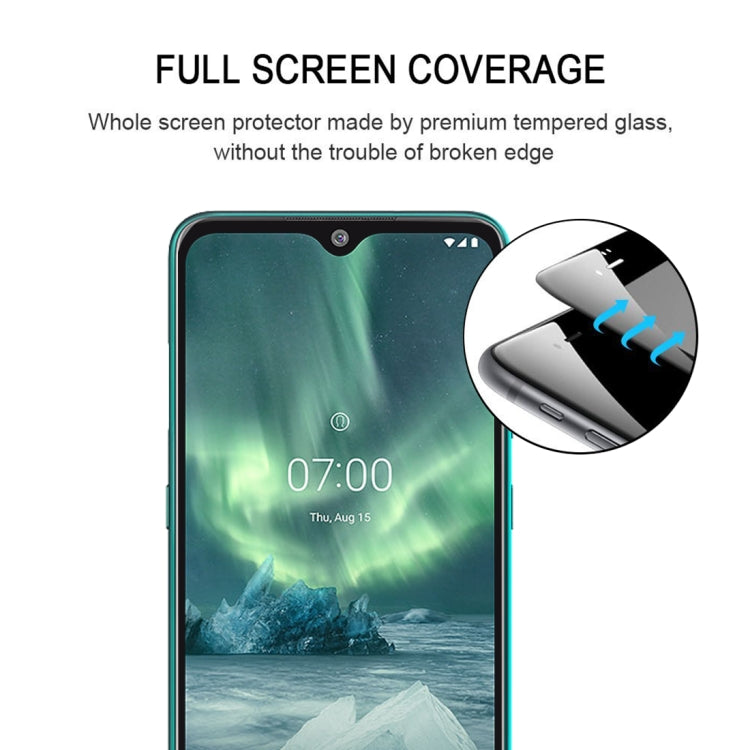 สำหรับ Nokia 7.2 Full กาวคลุมทั้งหมดปกป้องหน้าจอฟิล์มกระจกนิรภัย, For Nokia 7.2