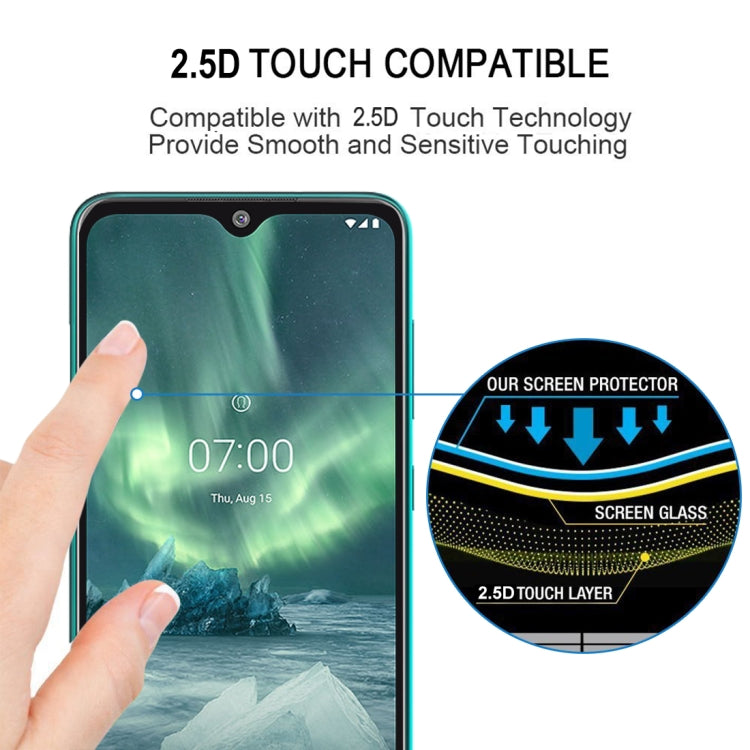 สำหรับ Nokia 7.2 Full กาวคลุมทั้งหมดปกป้องหน้าจอฟิล์มกระจกนิรภัย, For Nokia 7.2