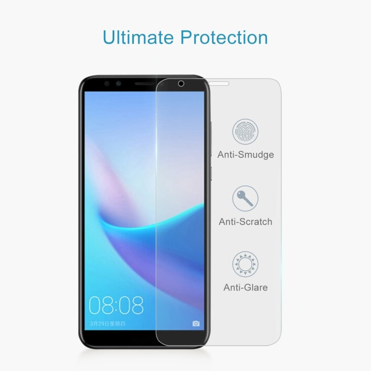 2 ชิ้น 0.26 มิลลิเมตร 9H 2.5D ฟิล์มกระจกนิรภัยสำหรับ Huawei เพลิดเพลินไปกับ 8 / เกียรติยศ 7C, For Enjoy 8 / Honor 7C