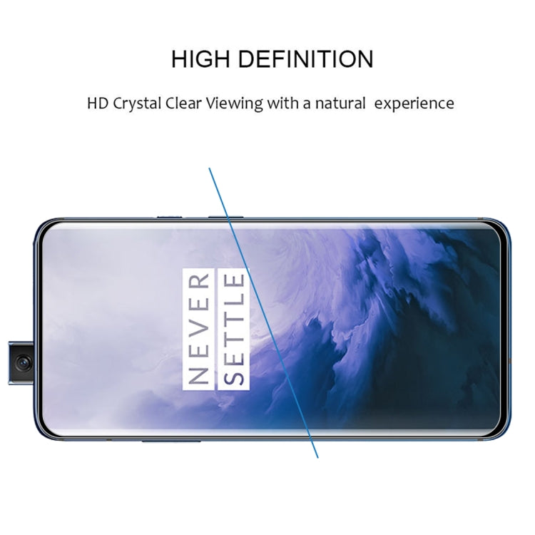 ฟิล์มกระจกนิรภัยขอบโค้งแบบเต็มหน้าจอ 9H สำหรับ OnePlus 7 Pro