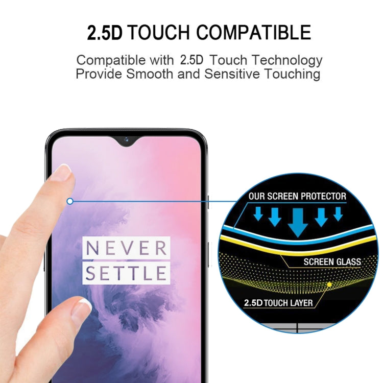 2 ชิ้น 9H เต็มหน้าจอโค้งขอบฟิล์มกระจกนิรภัยสำหรับ OnePlus 7, For OnePlus 7 (2 PCS)
