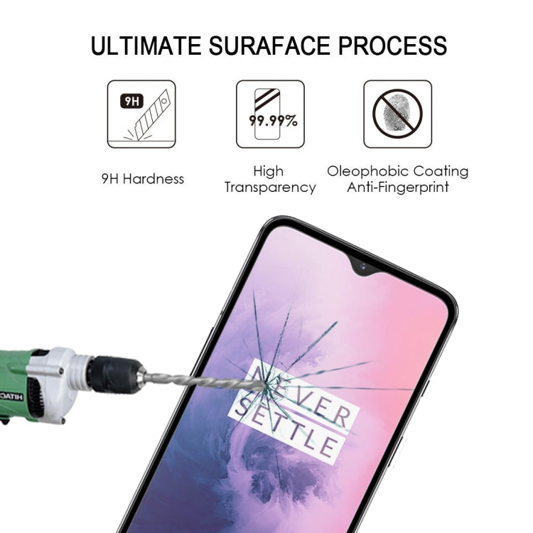 2 ชิ้น 9H เต็มหน้าจอโค้งขอบฟิล์มกระจกนิรภัยสำหรับ OnePlus 7, For OnePlus 7 (2 PCS)
