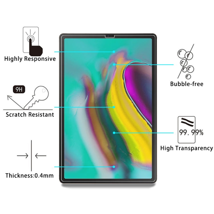 ฟิล์มกระจกนิรภัยความแข็งพื้นผิว 0.4 มม. 9H สำหรับ Galaxy Tab S5e / T720