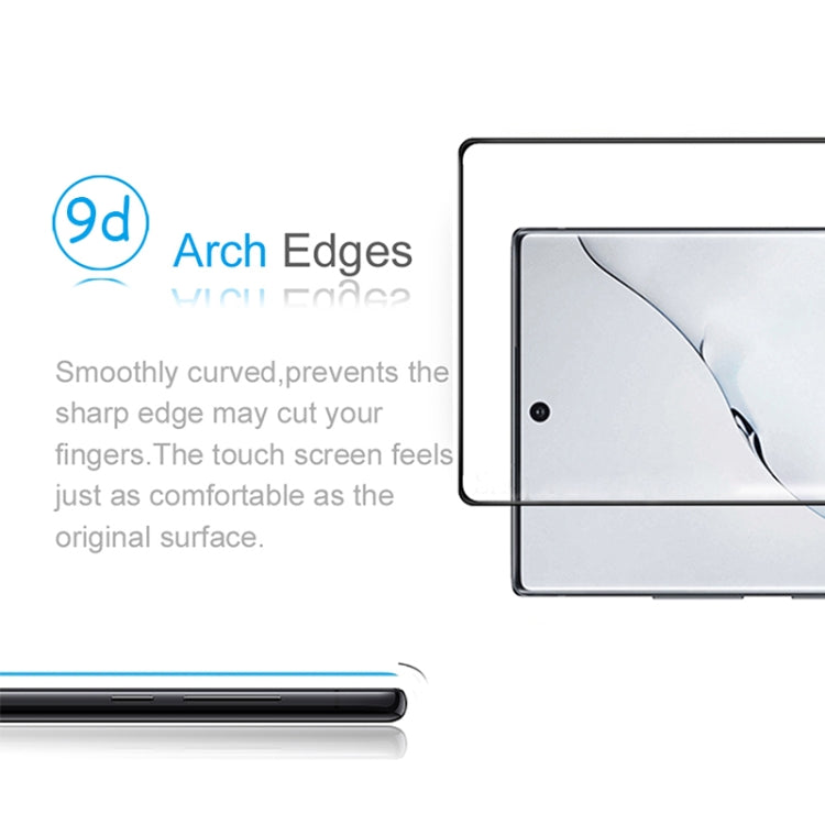 สำหรับ Galaxy Note 10+ 0.3 มม. 9H ความแข็งพื้นผิว 3D ขอบโค้งกาวฟิล์มกระจกนิรภัยแบบเต็มหน้าจอโค้งรองรับการปลดล็อคลายนิ้วมือ, For Galaxy Note 10+ (1 PC), For Galaxy Note 10+(1 PC)