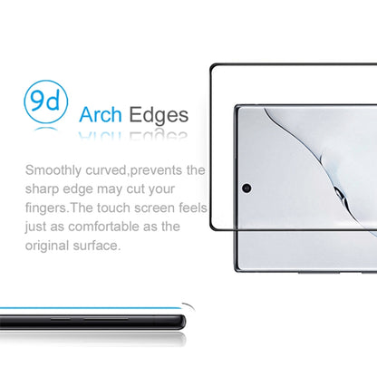 สำหรับ Galaxy Note 10+ 0.3 มม. 9H ความแข็งพื้นผิว 3D ขอบโค้งกาวฟิล์มกระจกนิรภัยแบบเต็มหน้าจอโค้งรองรับการปลดล็อคลายนิ้วมือ, For Galaxy Note 10+ (1 PC), For Galaxy Note 10+(1 PC)