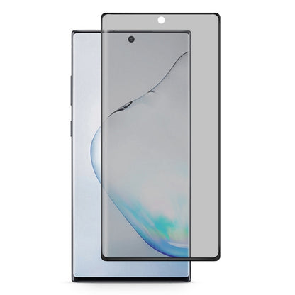 สำหรับ Galaxy Note 10 0.3 มม. 9H ความแข็งพื้นผิว 3D ความเป็นส่วนตัวขอบโค้งกาวฟิล์มกระจกนิรภัยแบบเต็มหน้าจอโค้งไม่รองรับการปลดล็อคลายนิ้วมือ, For Note 10