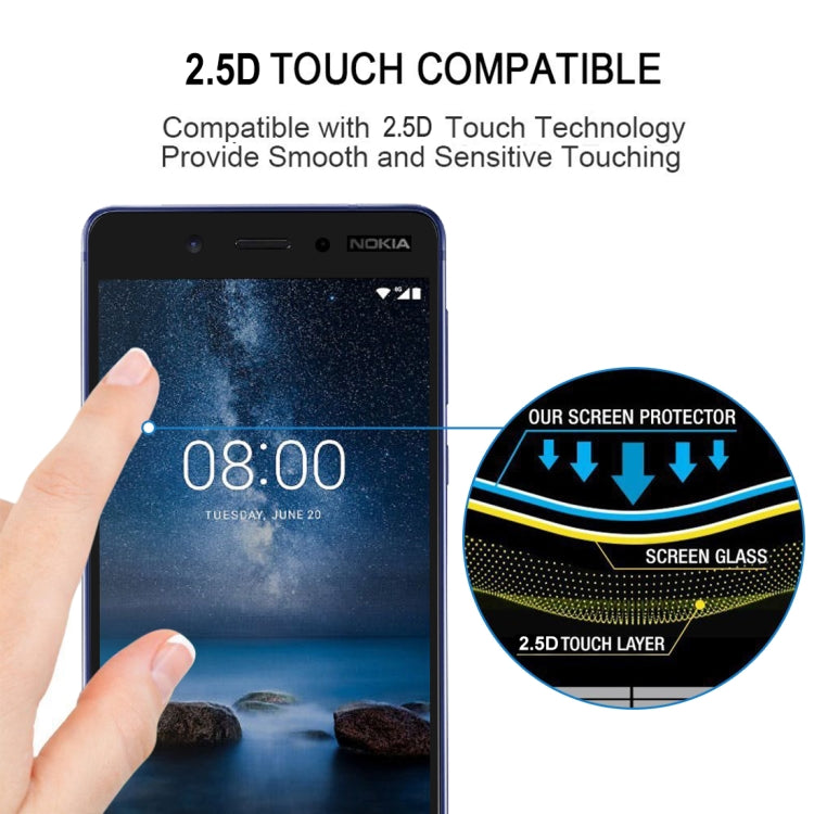 Full Glue Full Cover Screen Protector ฟิล์มกระจกนิรภัยสำหรับ Nokia 7, For Nokia 7