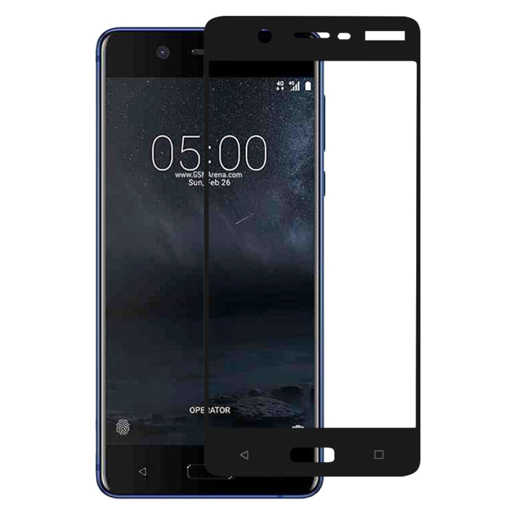 Full Glue Full Cover Screen Protector ฟิล์มกระจกนิรภัยสำหรับ Nokia 5, For Nokia 5