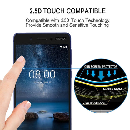 Full Glue Full Cover Screen Protector ฟิล์มกระจกนิรภัยสำหรับ Nokia 5, For Nokia 5