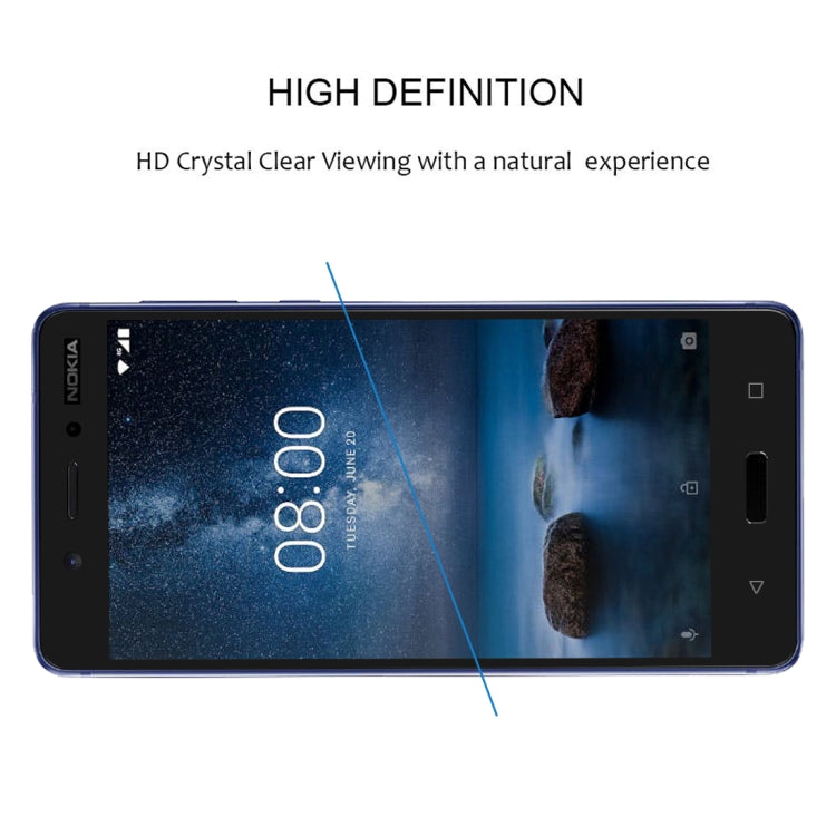 Full Glue Full Cover Screen Protector ฟิล์มกระจกนิรภัยสำหรับ Nokia 5.1, For Nokia 5.1