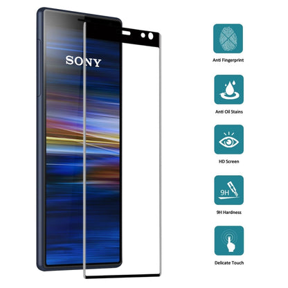 ฟิล์มกระจกนิรภัยแบบเต็มหน้าจอโค้ง 9H 3D สำหรับ Sony Xperia 10, For Sony Xperia 10(1 PC)