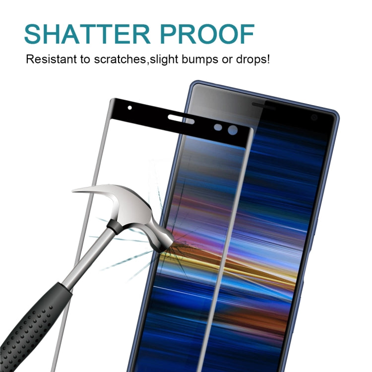 ฟิล์มกระจกนิรภัยแบบเต็มหน้าจอโค้ง 9H 3D สำหรับ Sony Xperia 10, For Sony Xperia 10(1 PC)