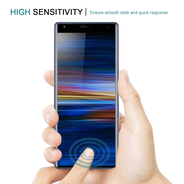 ฟิล์มกระจกนิรภัยแบบเต็มหน้าจอโค้ง 9H 3D สำหรับ Sony Xperia 10, For Sony Xperia 10(1 PC)