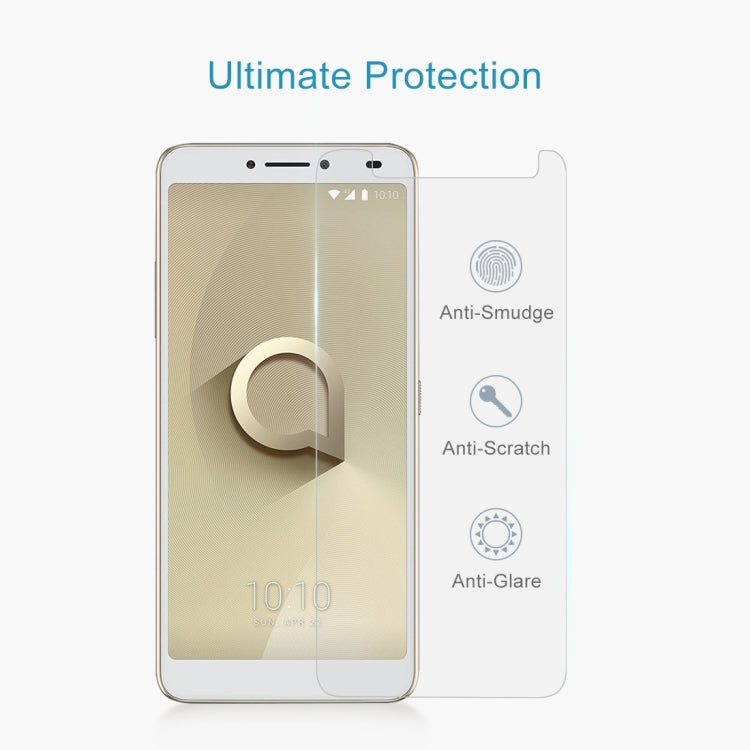 ฟิล์มกระจกนิรภัย 0.26 มม. 9H 2.5D สำหรับ Alcatel 3V, For 3V (1pc)