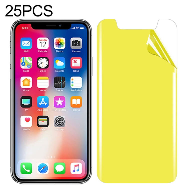 25 ชิ้นสำหรับ iPhone X / XS Soft TPU ครอบคลุมเต็มตัวป้องกันหน้าจอด้านหน้า, For iPhone X / XS(25 PCS)