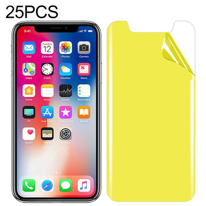25 ชิ้นสำหรับ iPhone X / XS Soft TPU ครอบคลุมเต็มตัวป้องกันหน้าจอด้านหน้า, For iPhone X / XS(25 PCS)