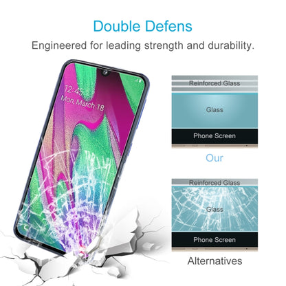 10 ชิ้น 2.5D ฟิล์มกระจกนิรภัยไม่เต็มหน้าจอสำหรับ Galaxy A40, For Galaxy A40 (10 PCS)