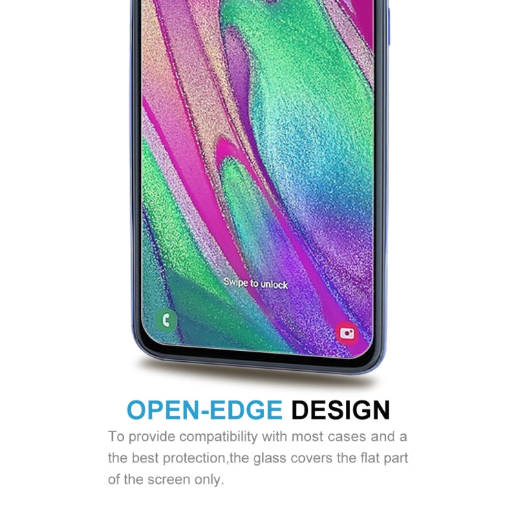 10 ชิ้น 2.5D ฟิล์มกระจกนิรภัยไม่เต็มหน้าจอสำหรับ Galaxy A40, For Galaxy A40 (10 PCS)