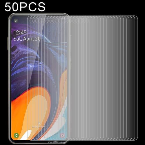 50 ชิ้น 2.5D ฟิล์มกระจกนิรภัยไม่เต็มหน้าจอสำหรับ Galaxy A60, For Galaxy A60 (50 PCS)