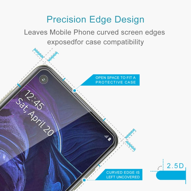 50 ชิ้น 2.5D ฟิล์มกระจกนิรภัยไม่เต็มหน้าจอสำหรับ Galaxy A60, For Galaxy A60 (50 PCS)