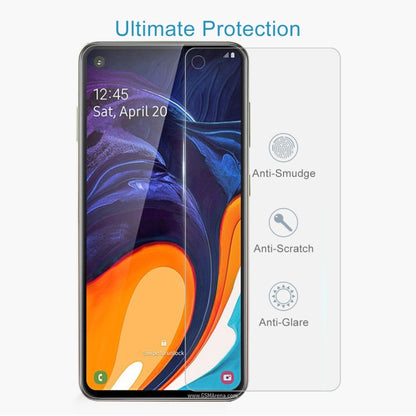 50 ชิ้น 2.5D ฟิล์มกระจกนิรภัยไม่เต็มหน้าจอสำหรับ Galaxy A60, For Galaxy A60 (50 PCS)